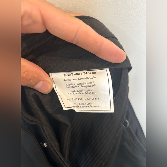 MENS KENNETH COLE BLACK SUIT - Picture 5 of 6